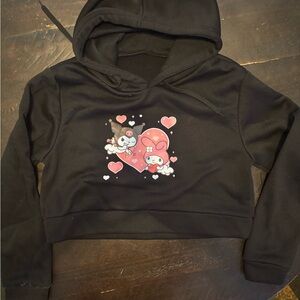 Hello Kitty Black Hoodie with Pink and White Accents